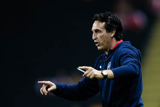 Coach Unai Emery of Arsenal