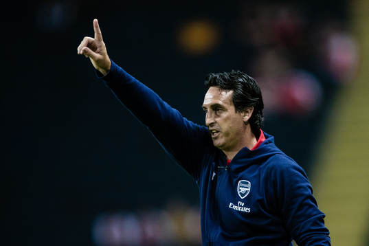 Coach Unai Emery of Arsenal