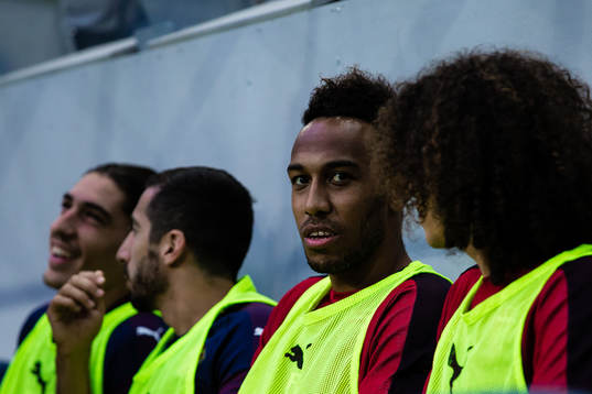 Pierre-Emerick Aubameyang of Arsenal prior to the