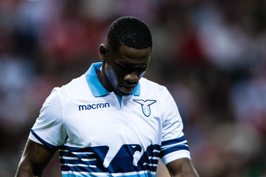 Bastos of Lazio looks dejected