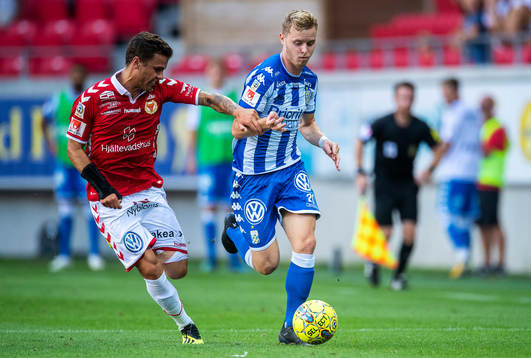 Kalmars Herman Hallberg och IFK Göteborgs Victor Wernersson