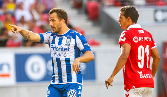 Kalmars Hiago Ramiro och IFK Göteborgs Tobias Hysén