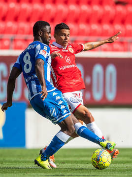 Kalmars Romário Pereira Sipião och IFK Göteborgs Vajebah