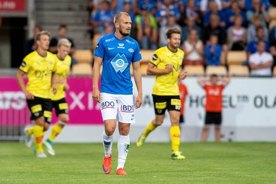 Eirik Hestad of Molde looks dejected