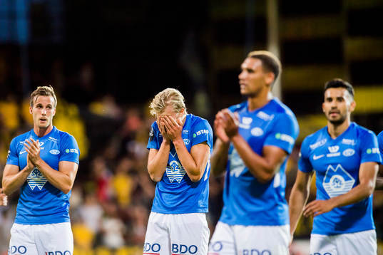 Erling Braut Håland of Molde looks dejected