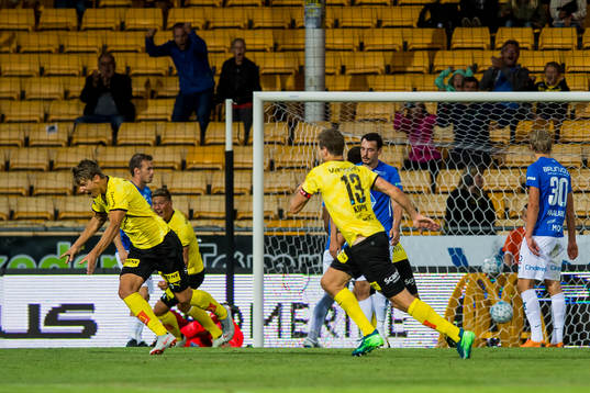 Thomas Lehne Olsen of Lillestrøm celebrates