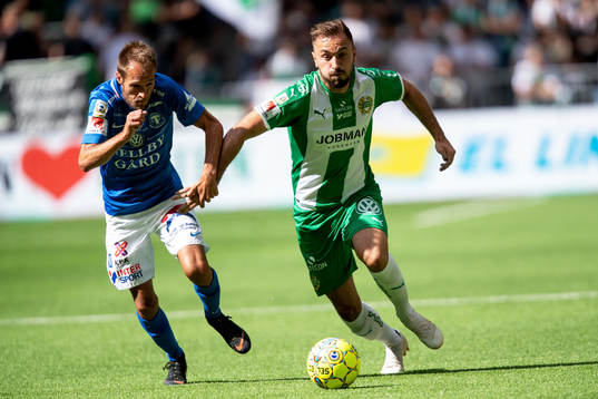 Trelleborgs Zoran Jovanovic och Hammarbys Muamer Tankovic