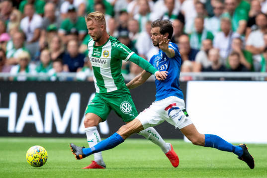 Hammarbys Sander Svendsen och Trelleborgs Sebastian Ohlsson