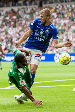 Trelleborgs Robin Nilsson och Hammarbys Junes Barny
