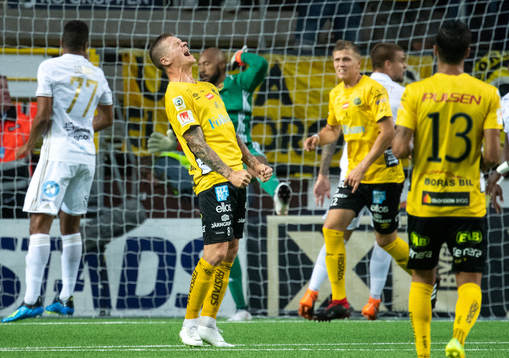 Elfsborgs Samuel Holmén reagerar