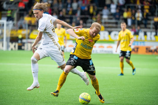 Elfsborgs Simon Lundevall och Östersunds Simon Kroon