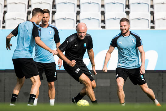 Head coach Uwe Rösler of Malmö FF participate