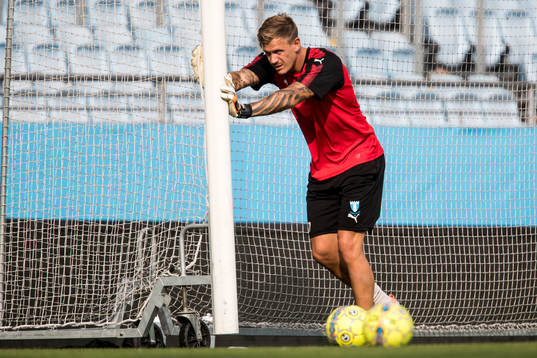 Goalkeeper Johan Dahlin of Malmö FF