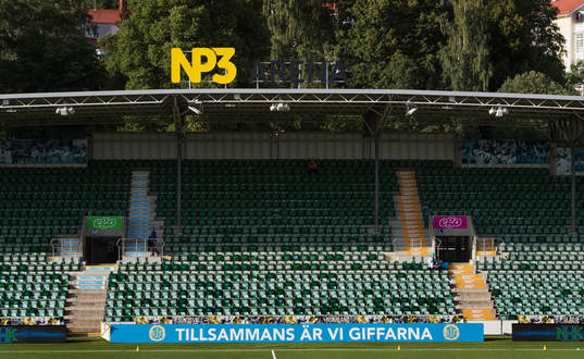 NP3-arena innan fotbollsmatchen i Allsvenskan mellan GIF