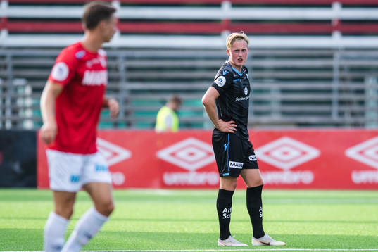 Vegard Aasen of Sandnes Ulf  dejected