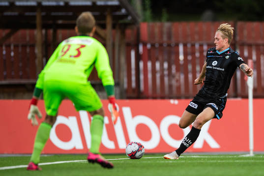 Goalkeeper Aleksei Gorodovoy of Kongsvinger and Vegard