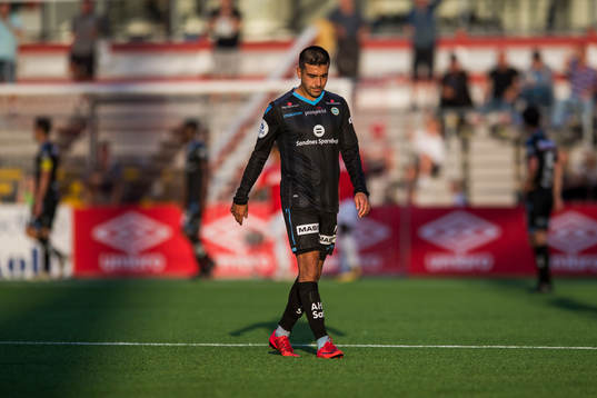 Sanel Kapidzic of Sandnes Ulf looks dejected