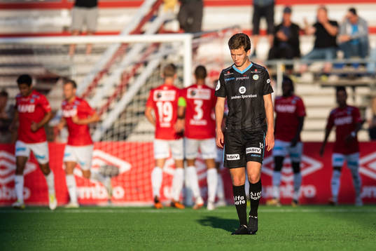 Vegard Østraat Erlien of Sandnes Ulf looks dejected