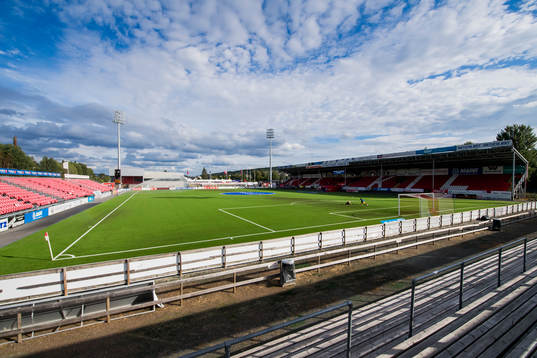 General view of Gjemselund Stadion