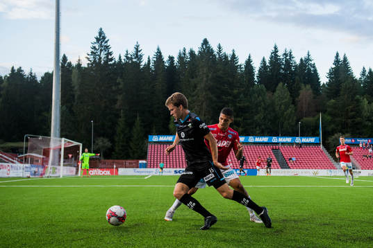 Vegard Østraat Erlien of Sandnes Ulf and Ridouan Essaeh of