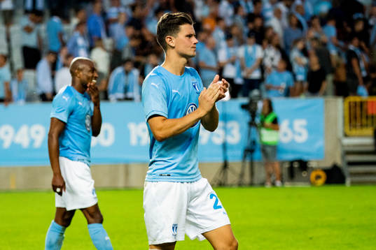 Arnór Ingvi Traustason and Marcus Antonsson of Malmö FF