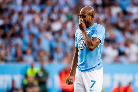 Fouad Bachirou of Malmö FF looks dejected