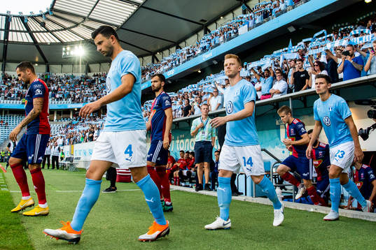 Anders Christiansen of Malmö FF enters the pitch