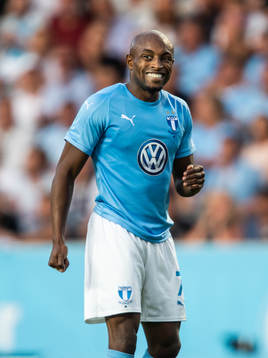 Fouad Bachirou of Malmö FF looks dejected