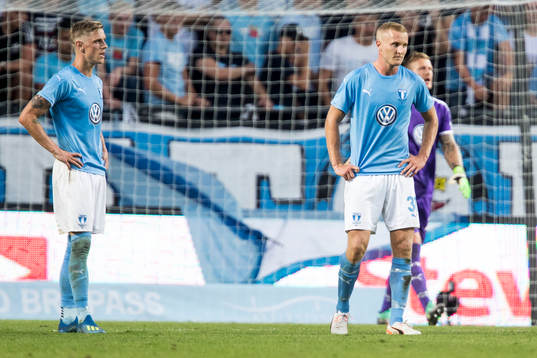 Sören Rieks of Malmö FF and Franz Brorsson of Malmö FF