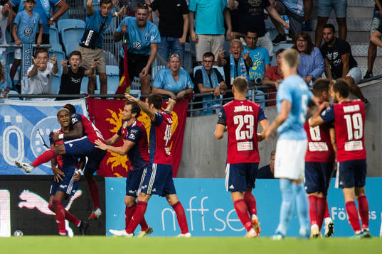 Loïc Nego of Vidi celebrate with team mates