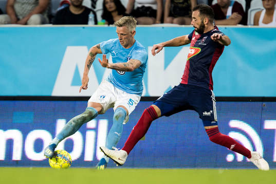 Sören Rieks of Malmö FF and Attila Fiola of Vidi
