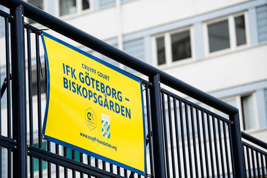 Skylt vid anläggningen