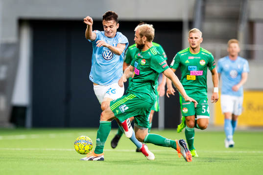 Malmö FFs Andreas Vindheim och Dalkurds Christian Miljevic