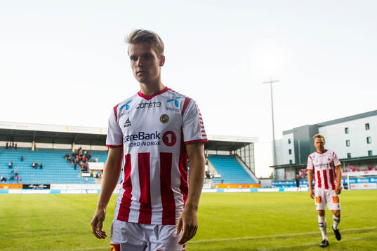 Mikael Nord Ingebrigtsen of Tromsø looks dejected