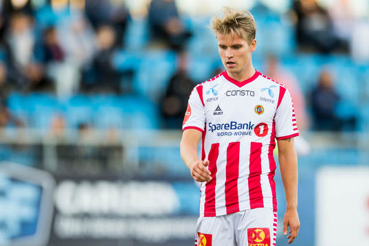 Mikael Nord Ingebrigtsen of Tromsø looks dejected