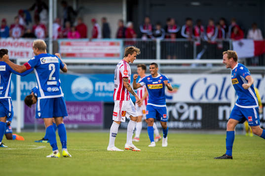 Runar Espejord of Tromsø looks dejected