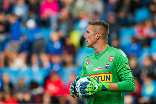 Goalkeeper Eirik Holmen Johansen of Sandefjord