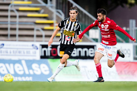 Landskronas Adi Nalic och Degerfors Alan Asaad