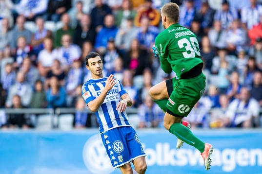 IFK Göteborgs Giorgi Kharaishvili och Sirius målvakt