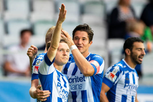 IFK Göteborgs Patrik Karlsson Lagemyr jublar