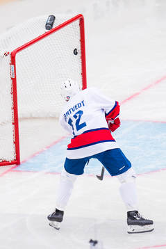 Erik Mortvedt of Norway scores a goal
