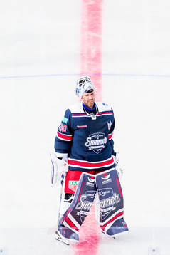 Goaltender Henrik Lundqvist of Team Henke