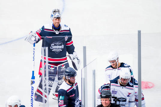 Goaltender Henrik Lundqvist of Team Henke