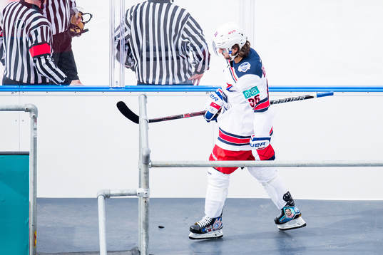 Mats Zuccarello of Team Zucca looks dejected