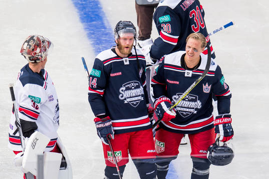 Mattias Ekholm and Hampus Lindholm of Team Henke