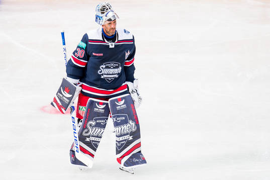 Goaltender Henrik Lundqvist of Team Henke