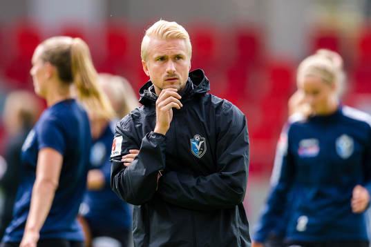 Växjös tränare Pierre Fondin före fotbollsmatchen i