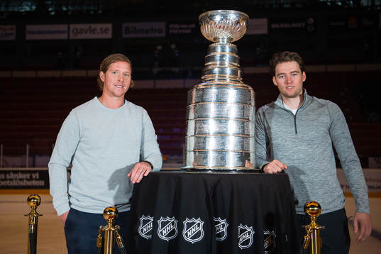 Washington Capitals Nicklas Bäckström och Christian Djoos
