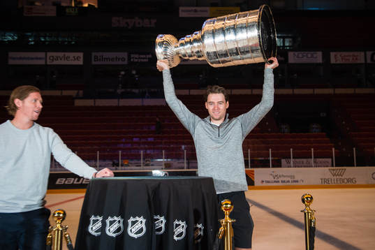 Washington Capitals Nicklas Bäckström och Christian Djoos