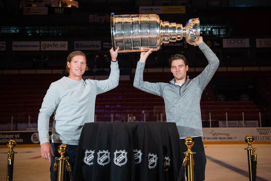 Washington Capitals Nicklas Bäckström och Christian Djoos